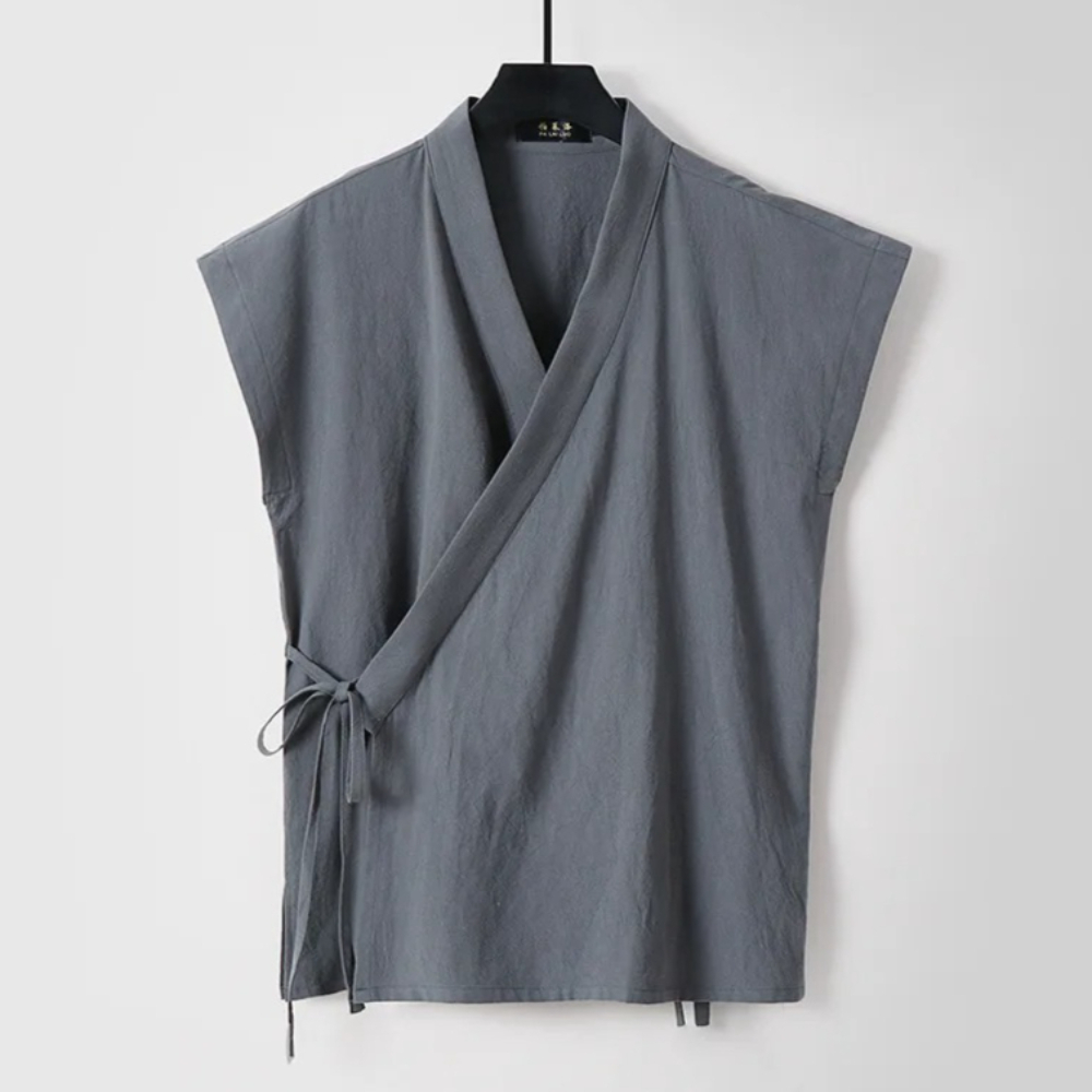 Men'S Kimono Accessories - Tank Top Linen Katun Pria Cina