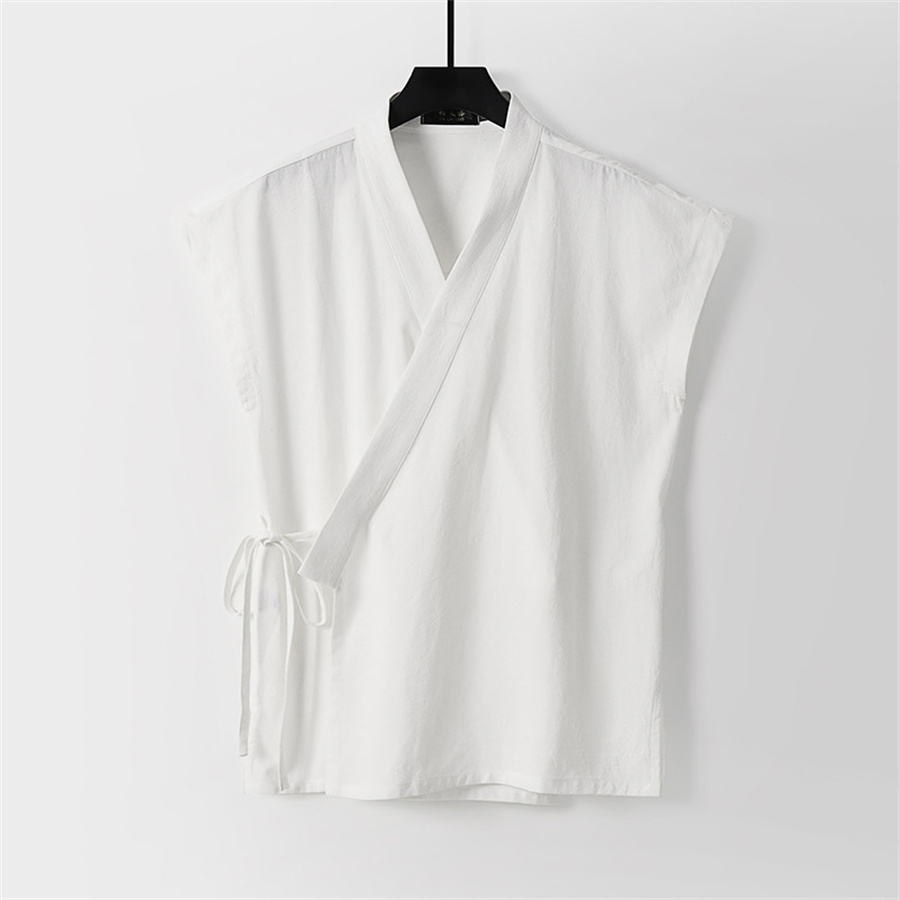 Tank Top Linen Katun Pria Cina - Men'S Kimono Accessories ulasan dan harga